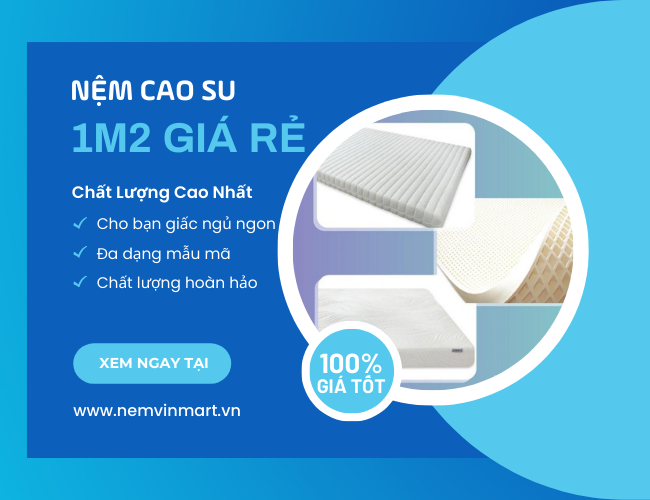 nệm cao su thiên nhiên 1m2 quận 4