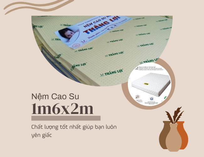 nệm cao su 1m6 2m giá rẻ